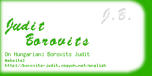 judit borovits business card